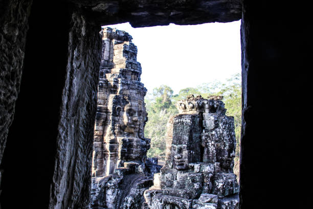 Beautifully carved stone temples from the ancient kingdom - The Smile of the Khmer
