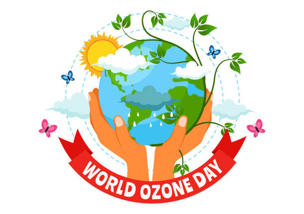 istock World Ozone Day Vector Illustration on September 16 To Raise Public Awareness About Of The Earth Layer And Protecting Environment in Flat Background 2160678969