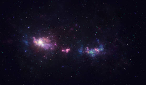 istock Space background. Colorful nebula with star field. Digital painting 2160678983