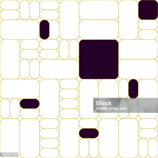 Rounded Rectangular Seamless Pattern Stock Illustration - Download ...