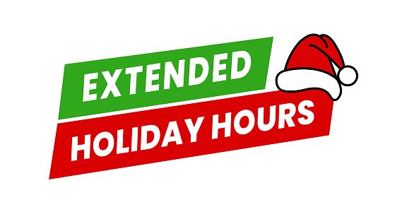 Holiday Shift Sign Extended Holiday Hours Sign Label Template Sticker Text Vector Stock ...