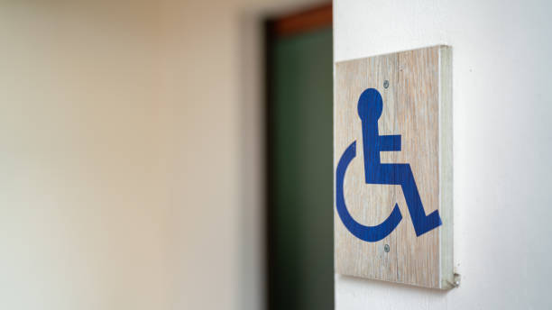 istock Disabled person toilet symbol. 2160684444