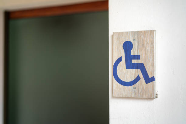 istock Disabled person toilet symbol. 2160684447