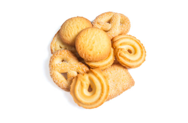 istock Danish butter cookies, butter cookies on isolated white background 2160688070