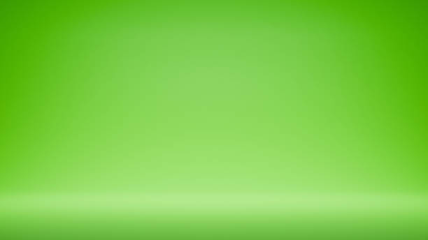 Green empty bright background copy space. festive and advertising eco background - place for your text and design, product placement show room. green color minimalism backdrop with spotlight gradient