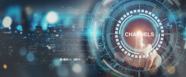 istock Marketing channel strategy concept. Utilizing multiple marketing channels, direct sales, online platforms, retail stores, and more to reach a wider audience and increase  sales. Effective management. 2160692295