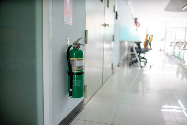istock fire extinguisher was set up in the server room for enhanced 2160694808
