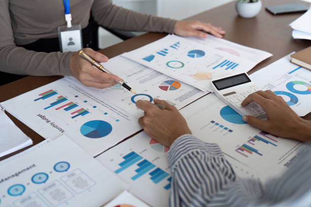 istock Business Team Analyzing Financial Reports and Graphs in a Meeting Room 2160695674