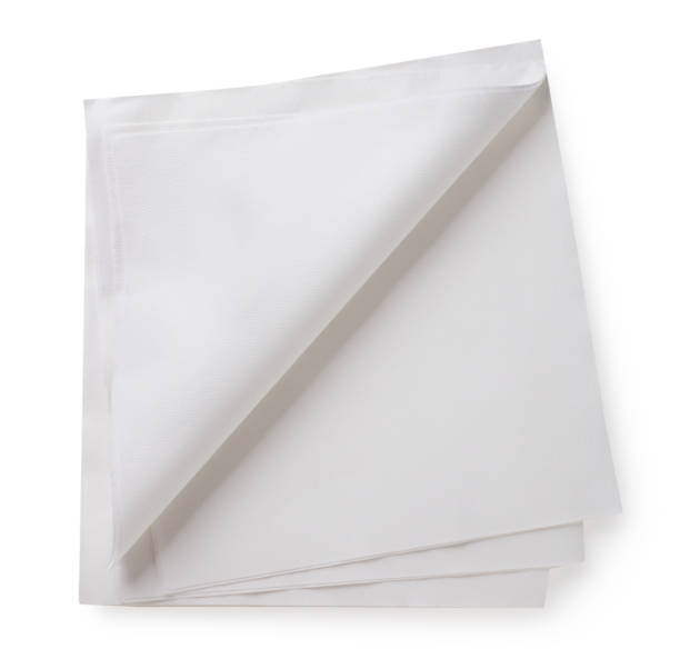 istock Napkins on a white background. Top view 2160702954