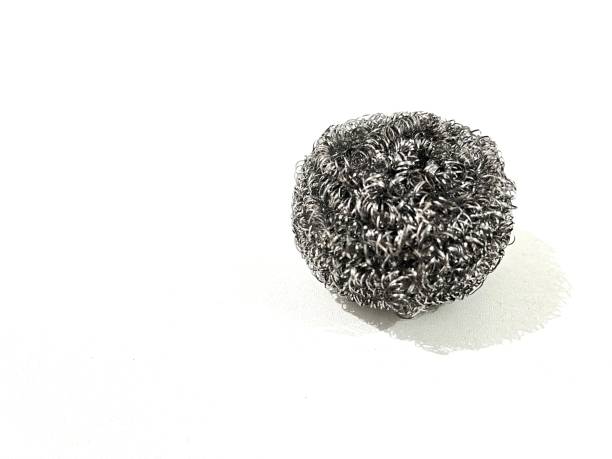 istock Metal sponge scrubber isolated on white background 2160705290