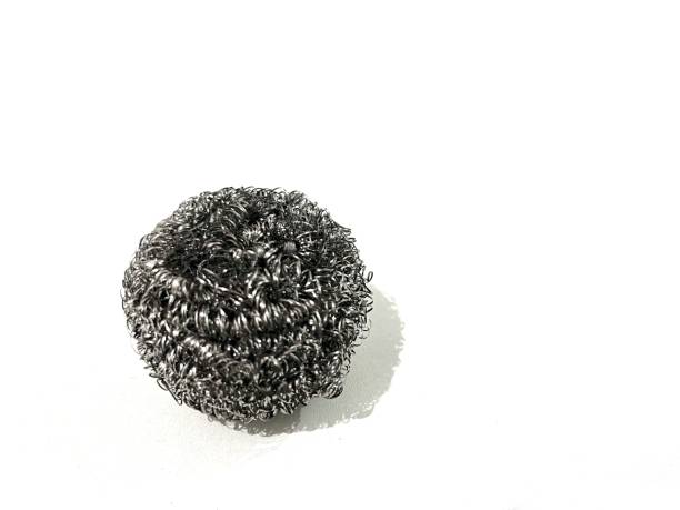 istock Metal sponge scrubber isolated on white background 2160705319