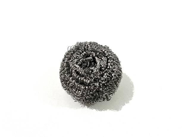 istock Metal sponge scrubber isolated on white background 2160705320