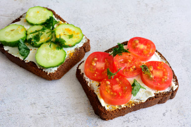 istock a sandwich with tomatoes and cucumber on it 2160706533
