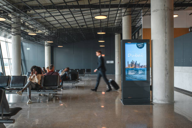 istock Caucasian Businessman At Departures Terminal 2160708646