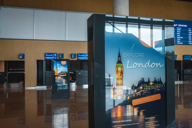 Advertising board at the airport.