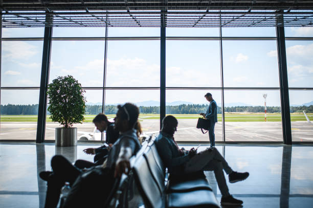 istock Diverse People Waiting For Their Flight 2160710288