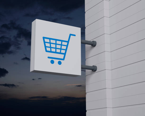 istock Business shopping online concept, 3D rendering 2160712100