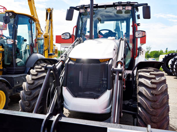 istock Tractor with front loader bucket agricultural machines 2160717980