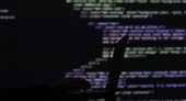 Hacker Writing Code Cracking Computer Programming Code In The ...