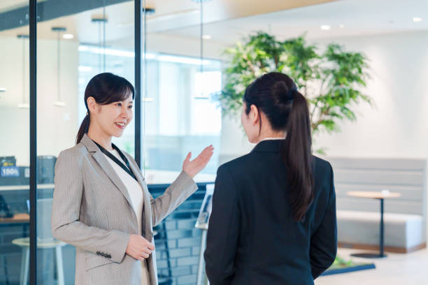 istock Job-seeking woman making an office visit 2160730188