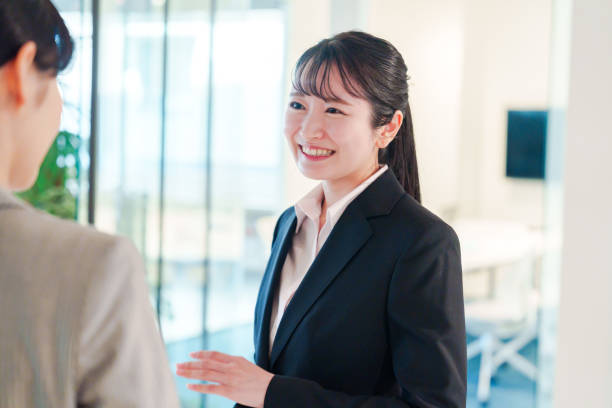 istock Job-seeking woman making an office visit 2160730191