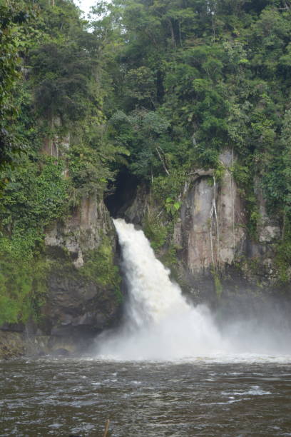 istock Waterfall in a forest.Waterfall landscape. Beautiful tropical rainforest. Nature background. Adventure and travel concept. Natural environment. 2160731382