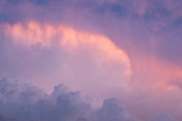 istock Real majestic sundown sky background with gentle colorful clouds 2160732101