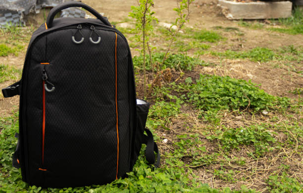 istock Photo of a backpack on the grass 2160734218