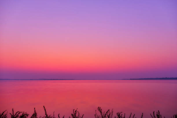 River at sunset landscape, Nature sunset beautiful