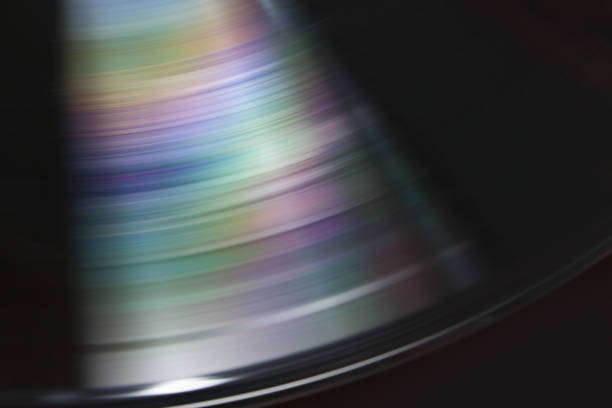 Old LP vinyl in moving