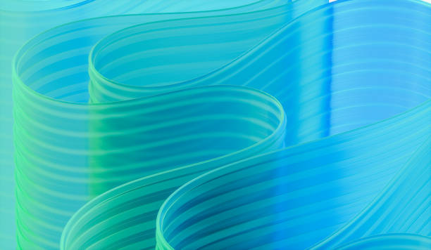 istock 3d rendering of abstract layered crystal glass background. 2160738152