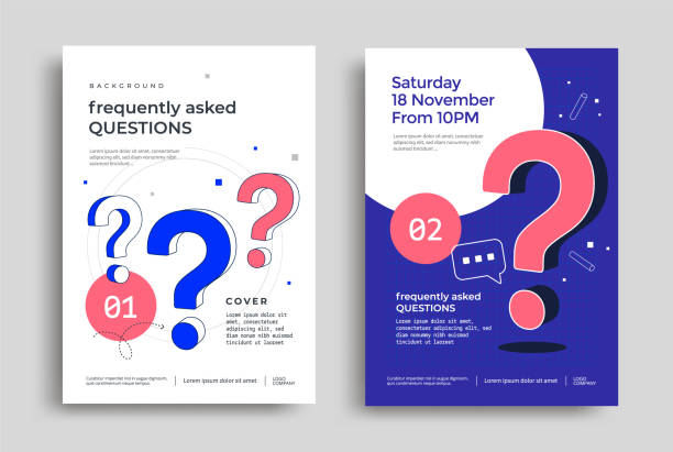 Question mark modern poster design. Question mark modern poster design. FAQ sign minimal covers. 3d help vector illustration. hotline background stock illustrations