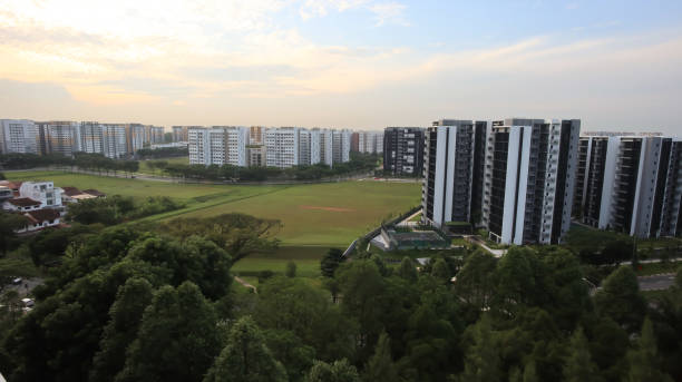 istock medium-rise residential buildings in a bright blue sky background 2160748552