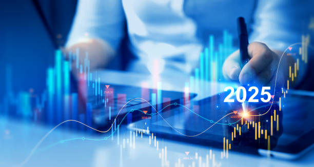 istock Businessman draws increase arrow graph corporate future growth year 2025. Planning,opportunity, challenge and business strategy. New Goals, Plans and Visions for Next Year 2025. 2160750100