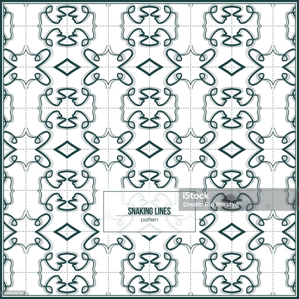 Snaking Pattern Creative Pattern Of Snaking Lines With Retro Style Stock Illustration ...
