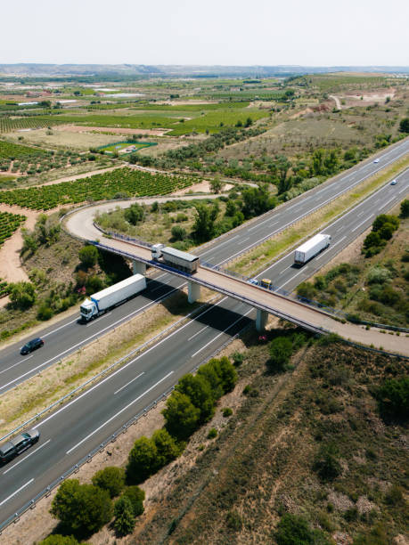 istock Aerial view of a highway 2160757237