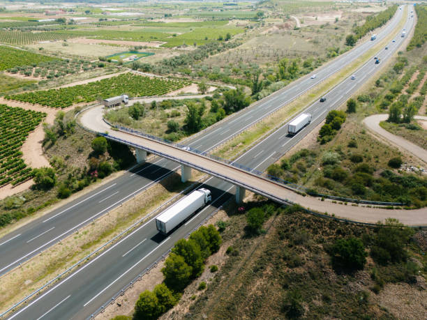 istock Aerial view of a highway 2160757241