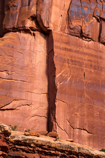 istock sandstone rock wall texture in the desert 2160757833