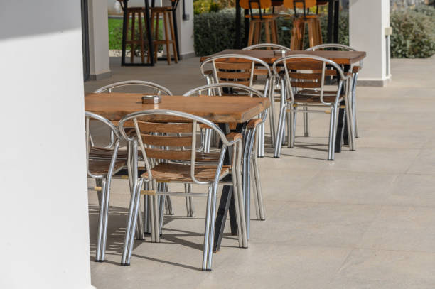 istock tables and chairs in a cafe in Cyprus 1 2160760948