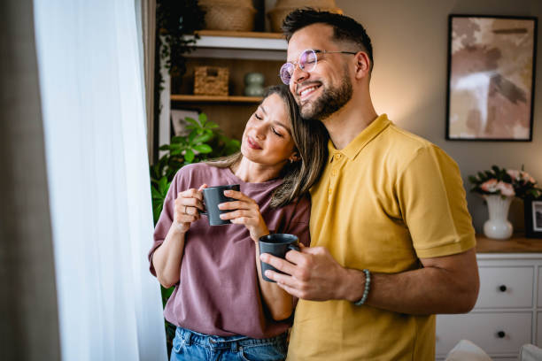 istock Couple enjoying at home 2160761847