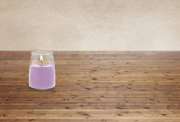 red candle with soft lighting