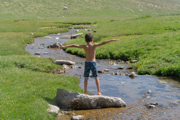 istock Where the child plays and cools down in hot weather. 2160786060