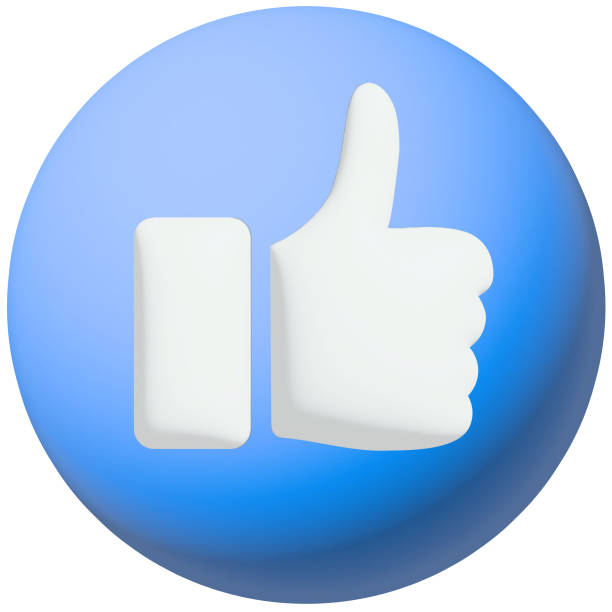 istock Cute 3D social media thumbs up icon on white background 2160787614