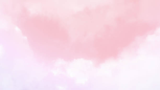 istock Soft pink purple pastel sky with white fluffy cloud. 2160791083