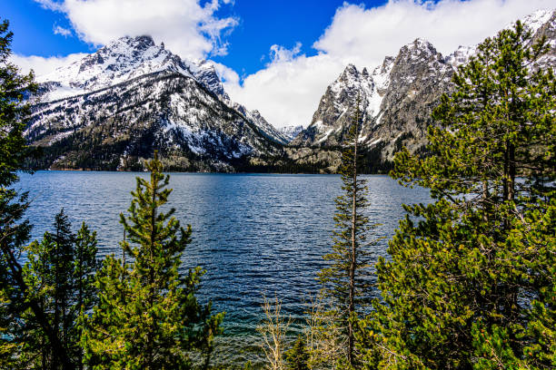 Teton Range across the Lake in Grand Teton National Park, Wyoming.