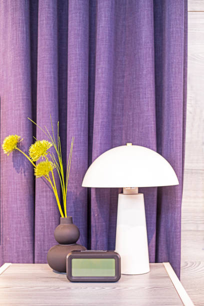 istock modern interior with table lamp and vase in the interior 2160796527