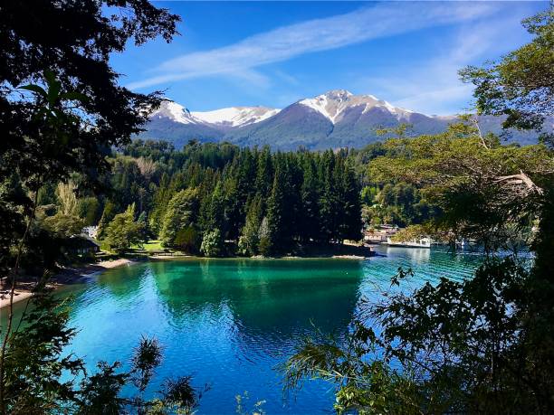 Mountain and lake in patagonia