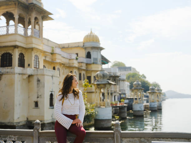 istock Woman exploring Udaipur city during trip to India 2160804273