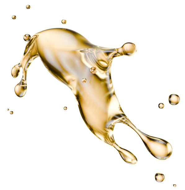 istock oil splash isolated on a white background. Clipping path. 3d rendering 2160807666