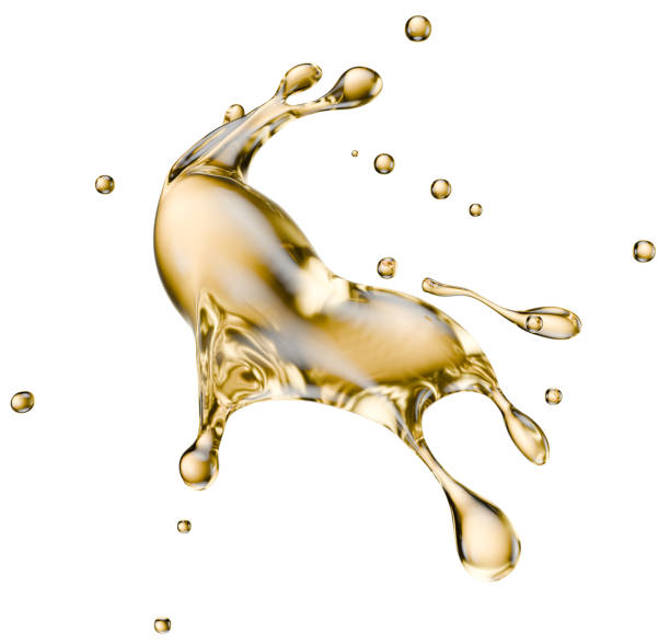 istock oil splash isolated on a white background. Clipping path. 3d rendering 2160807667